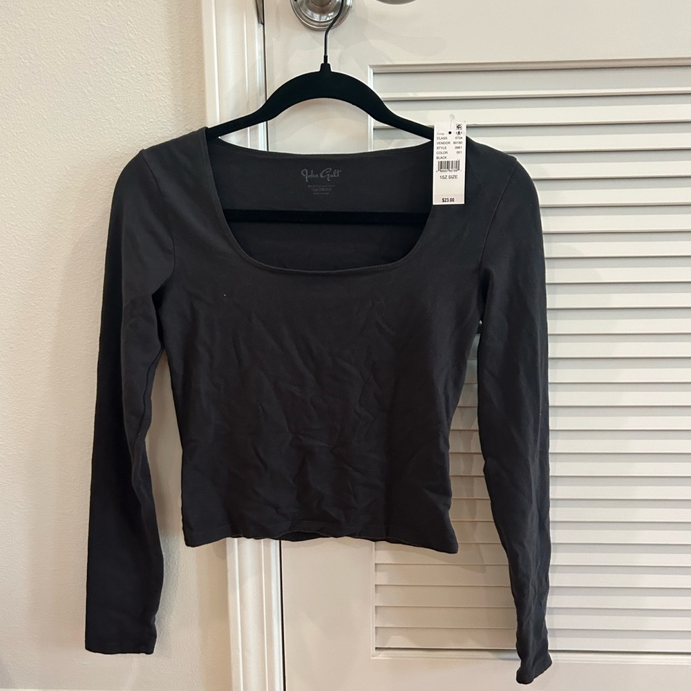 John Galt Scoop Neck Long Sleeve